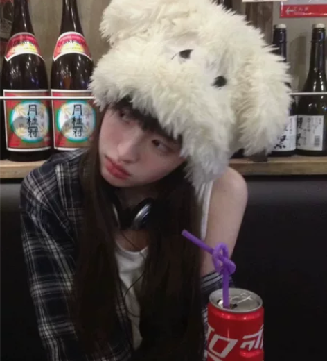 可爱卡通搞怪小狗帽子女眼睛长耳朵加厚套头帽...