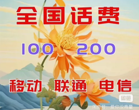 全国三网移动 联通 电信100元快充 24...