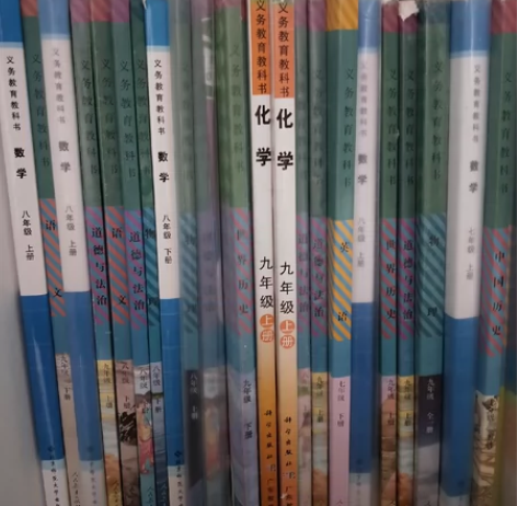 二手人教版初中八，九年级上下册课本全套 初...