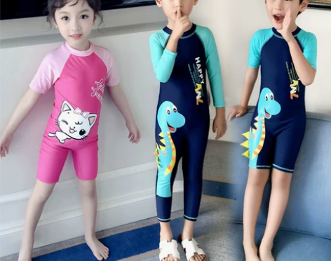 儿童泳衣男女孩2023新款连体小中大儿童长...