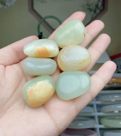 【50元放漏6颗已打孔】正品新疆和田玉籽料...