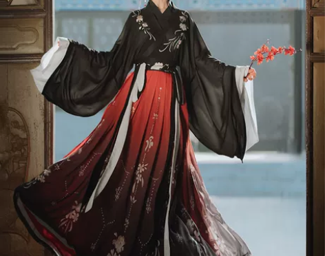 半包邮出哦，桔屿梧桐落汉服女中国风交领大袖...