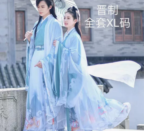 如梦霓裳汉服女学生古装衣服女长款大袖衫 齐...