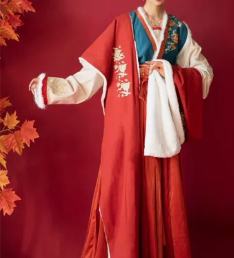 【阑珊居】火晶柿 唐制汉服唐背子十二破裙绣...