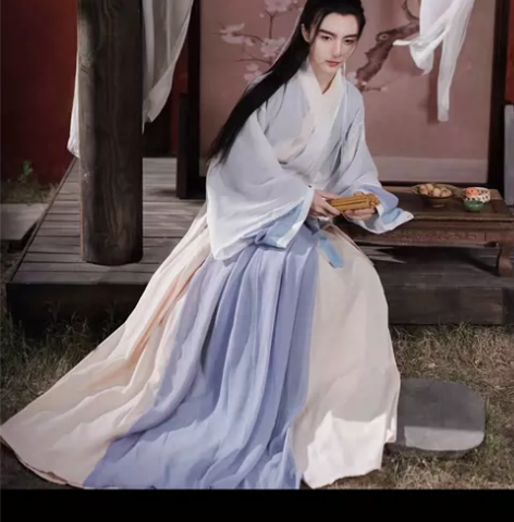 宿问【白露】 晋制原创汉服女齐腰襦裙中国风...