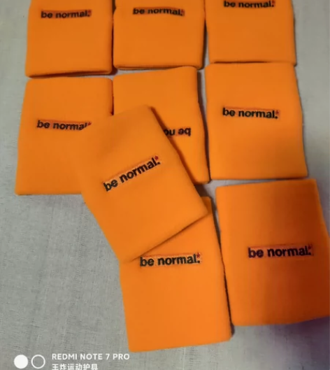 包邮2只橘色长款速干运动护腕吸汗网球羽毛球...