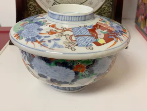 老盖碗 青花手绘 老肥前 感兴趣的话点“我...