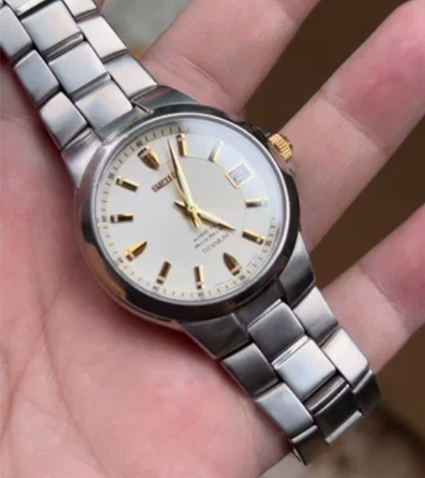 精工5j，自动追时机芯，表径36，全原装钛...