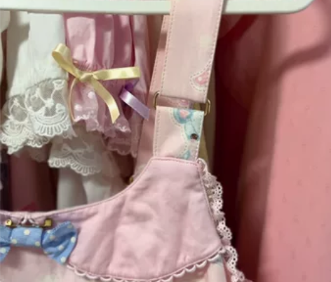 AP 纸片兔背带 粉色单裙子 中古 日牌L...