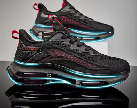 鸿星官网尓克网面跑鞋男鞋2024新款夏季男...