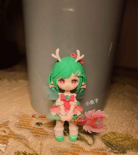 王者时之祈愿瑶妹超轻粘土手办 可来图定制 ...