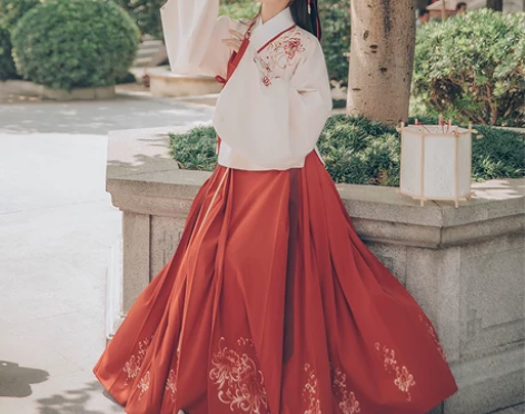 汉尚华莲传统汉服女装芙蓉月刺绣袄裙秋冬装绣...