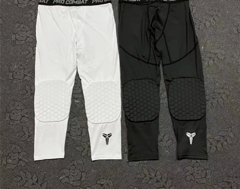 篮球七分裤紧身护膝一体装备男款蜂窝防撞带专...