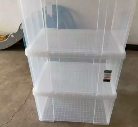 全新处理直角透明家用特大号收纳箱透明车载塑...