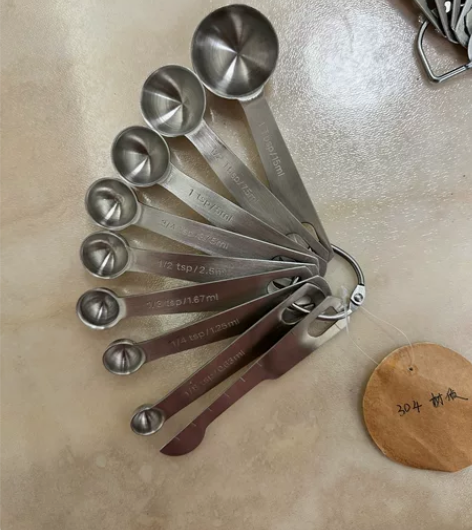 304 不锈钢量勺套装 出口德国样品 厨房...