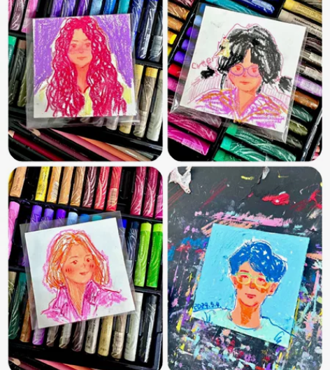 【手绘油画棒】【卡通油画棒】【油画棒头像】...