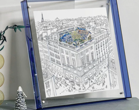 丝巾亚克力装裱定制画客厅轻奢高级感艺术挂画...