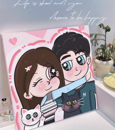 星蝶公主装饰画约稿 星蝶公主手绘头像真人转...