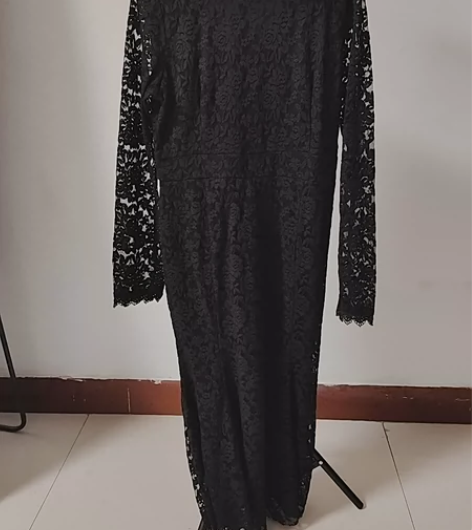 女装韩版新品名媛气质长袖鱼尾裙包臀礼服裙蕾...