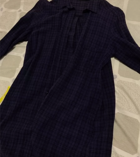 格子衬衫，可以当开衫外套，也可以当裙子穿 ...