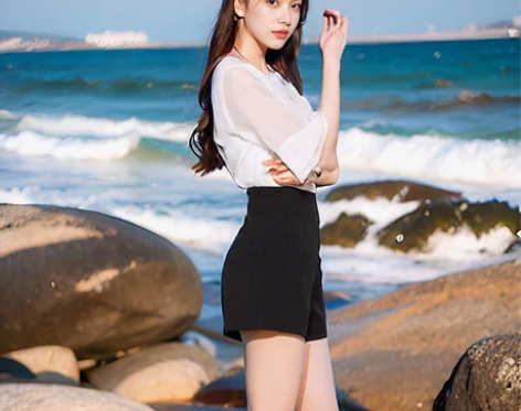 白色短裤女夏a字高腰2020新款显瘦阔腿雪...