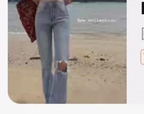 出女破洞牛仔裤,160 m码,拍下秒发 感...
