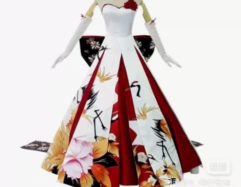 fate绝色漫saber cos仙鹤礼服 ...