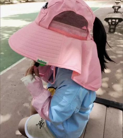 【全新包邮】儿童遮阳帽男女童防紫外线夏季防...