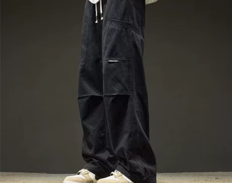 美式痞帅工装裤男春夏款宽松潮牌休闲裤子男生...