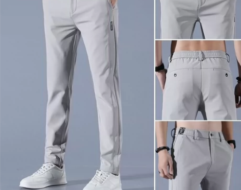 2024新款休闲长裤子男款直筒宽松空调西裤...