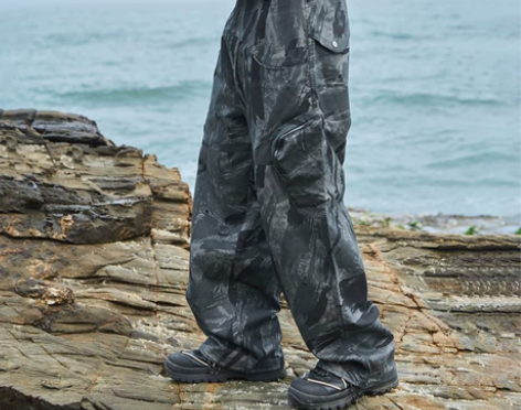 FEAROM美式复古迷彩裤潮牌男夏季高街直...