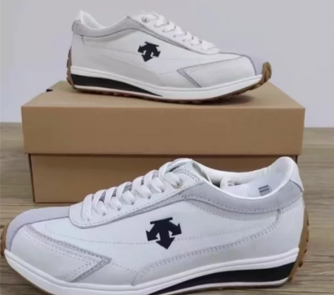 迪迪同款男运动跑步春季新款休闲鞋全牛皮百搭...