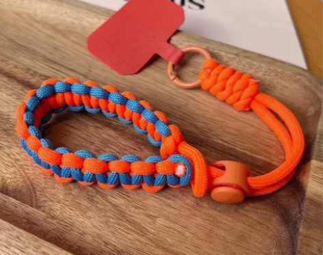 手机挂绳简约可调节编织带伸缩时尚白搭户外运...