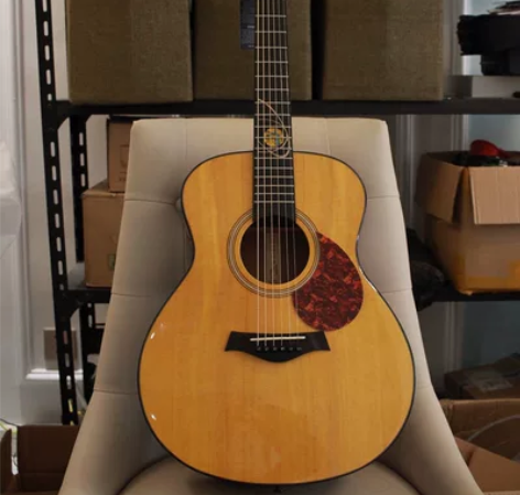 36寸高端指弹面单吉他云杉实木单板雕花旅行...