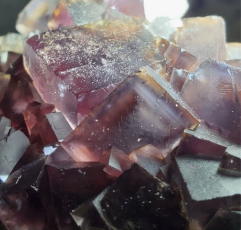 【收藏】北京蓝萤石带框（紫蓝红多色） 实物...