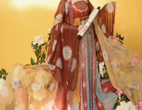 ?玉术原创汉服女霓裳诃子裙大袖衫唐制春夏刺...