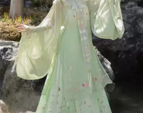 簪花云肩古装新款原创汉服明制刺绣齐腰马面裙...