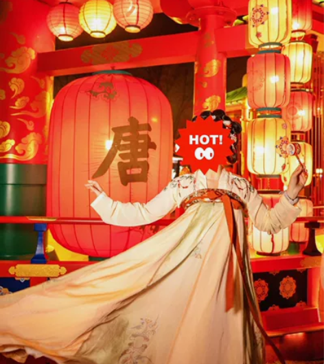 都城南装闻染唐风一套 仅穿一次拍照 几乎全新