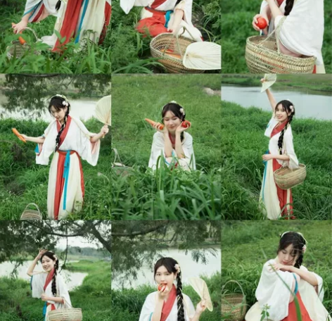 魏晋汉服L码一套花朝记， 上身很舒服，九五...