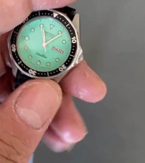 中古表！日本精工蒂芙尼蓝盘！非常漂亮的一只...