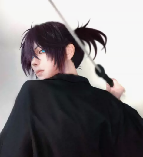 野良神夜斗cos服+假发 假发是阿朱小卖部...