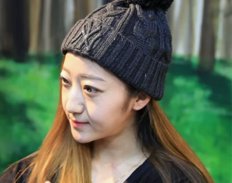 MLB洋基水晶毛球针织帽 黑色毛线帽子 ...