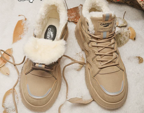 鳄鱼棉鞋男款冬季加绒鞋子男鞋加厚雪地靴男款...