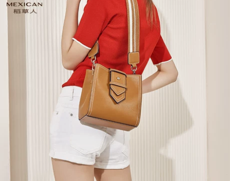 稻草人包包单肩包大容量女水桶包女士包包20...