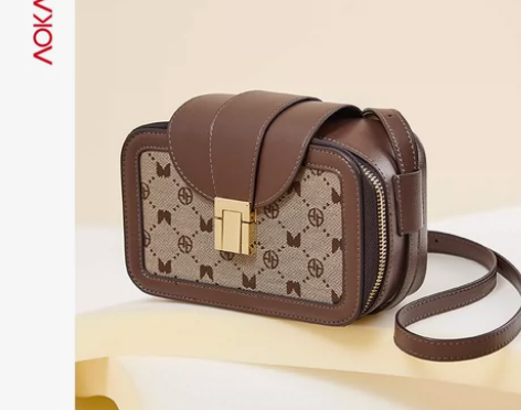 奥康雏鹰定制轻奢复古相机包质感单肩包 九新...