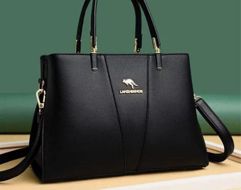 袋鼠牛皮女新款大容量女士手提包百搭斜挎女包...