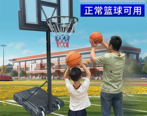 篮球架儿童青少年投篮筐室外可移动升降家用庭...