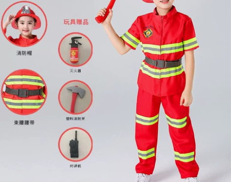 儿童角色扮演服装职业装幼儿男女医生警察特警...