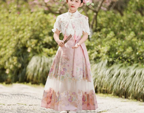 马面裙女童套装古风夏装2024新款儿童古装...