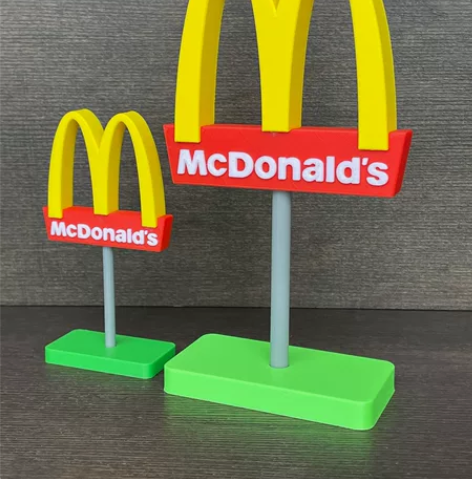 麦当劳玩具麦门标志招牌立牌包邮 【小号】高...